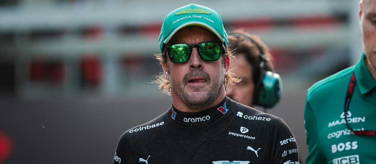 Fernando Alonso, durante el Gran Premio de Azerbaiyán