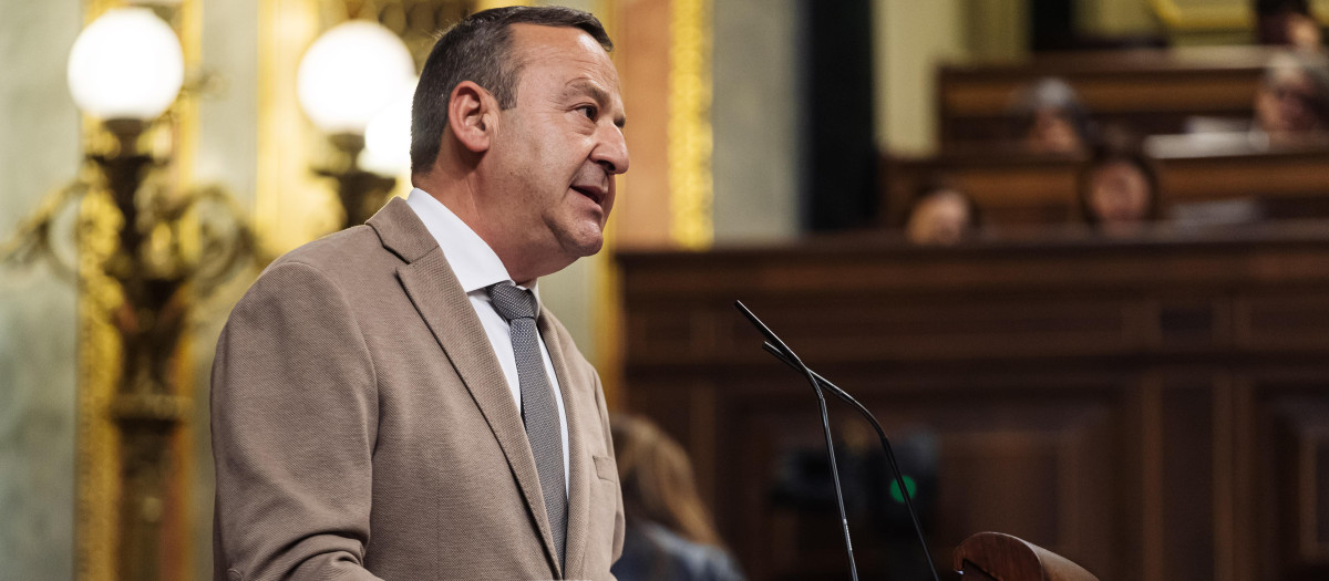 Imagen del diputado socialista Vicent Sarroà durante una intervención en el Congreso de los Diputados.