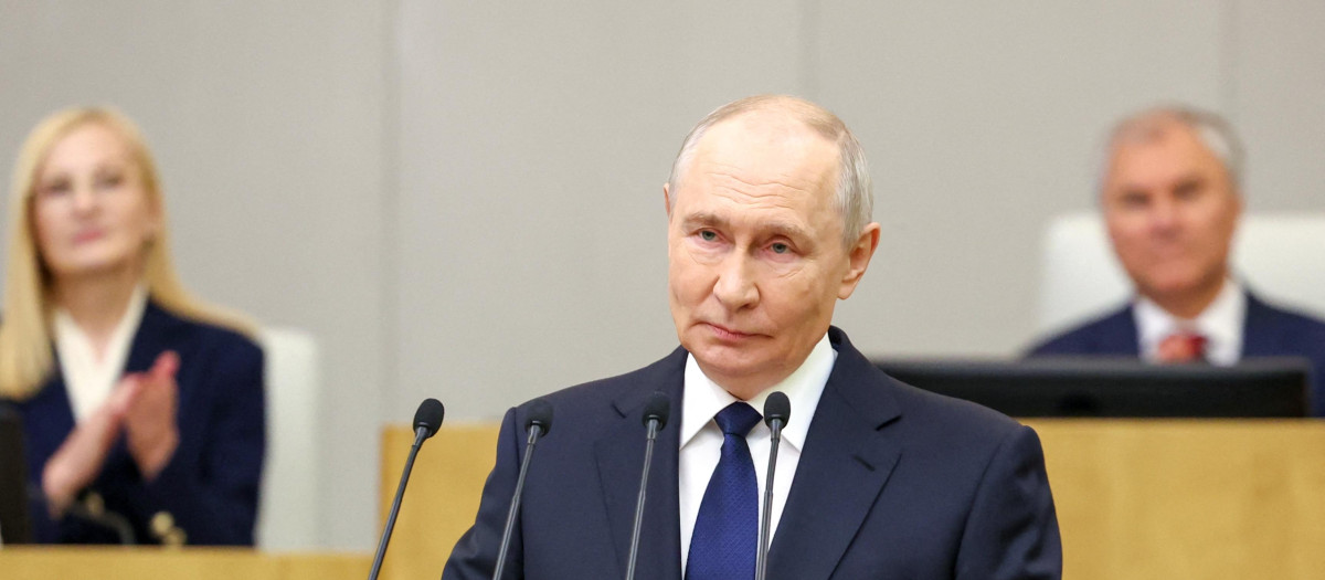 El presidente de Rusia, Vladimir Putin, en la Duma Estatal