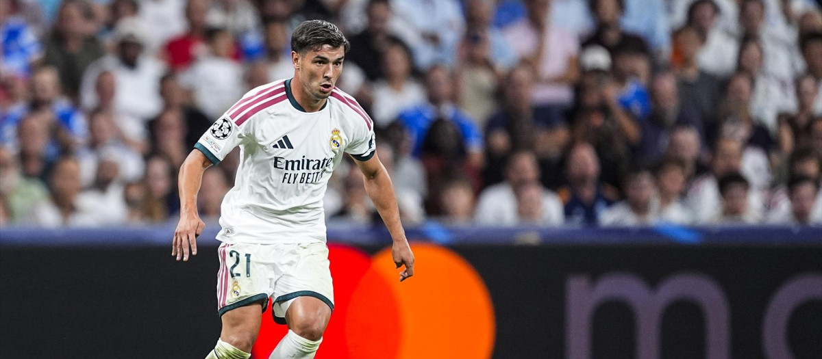 Brahim Díaz, en un partido con el Real Madrid esta temporada
