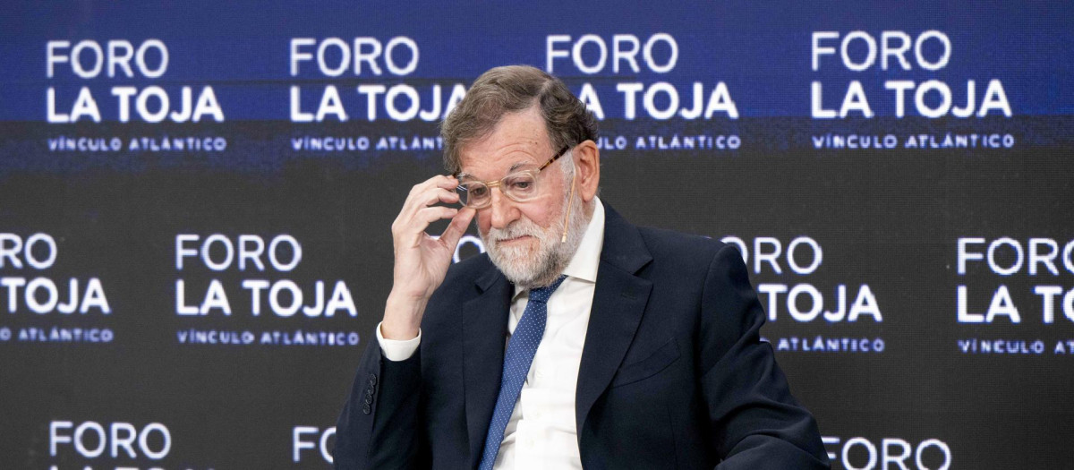 El expresidente del Gobierno Mariano Rajoy participa en la mesa redonda 'Dos miradas sobre España' junto a Felipe González