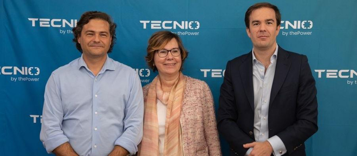 Rafael Gozalo, co ceo y co founder de thePower Education; Belén García Díaz, directora general del Servicio Público de Empleo, y Antón Adanero, ceo de Tecnio