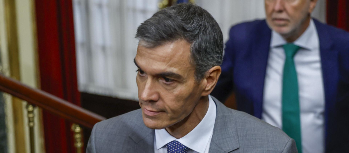 Pedro Sánchez, este viernes en el Congreso de los Diputados