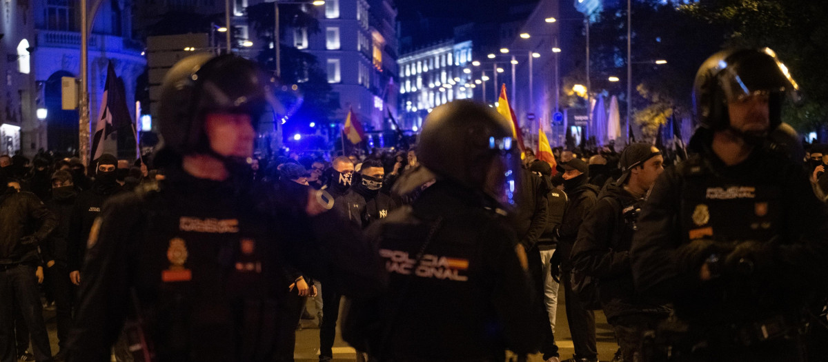 Varios agentes antidisturbios de la Policía Nacional