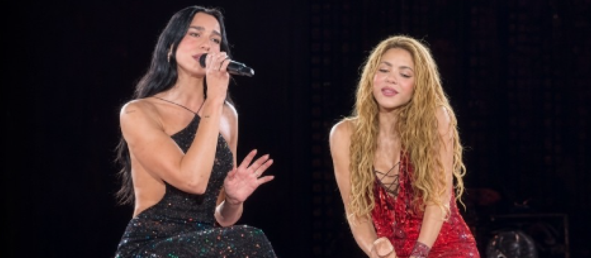 Shakira y Dua Lipa juntas en concierto
