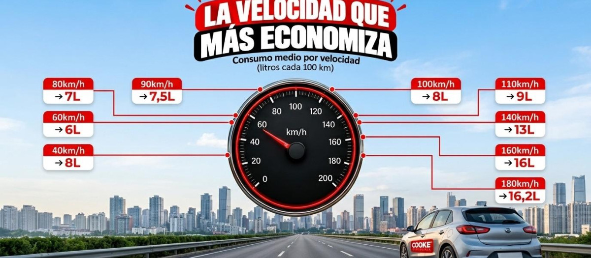 La velocidad está directamente relacionada con el consumo de los coches