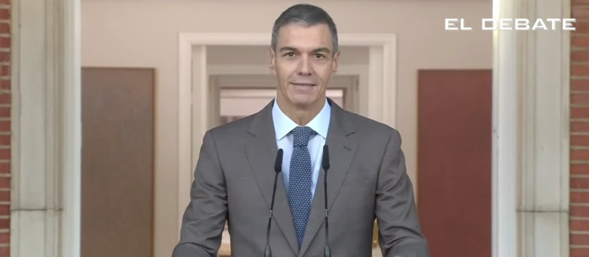 Sánchez en su comparecencia en La Moncloa