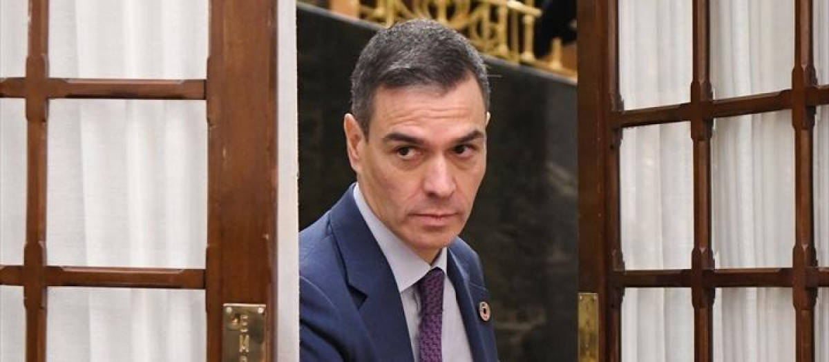 Imagen de archivo del presidente del Gobierno, Pedro Sánchez, en el Congreso de los Diputados