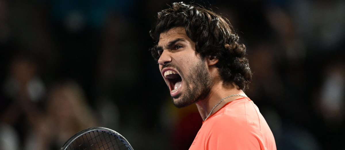 Carlos Alcaraz, durante las semifinales del ATP 500 de Tokio