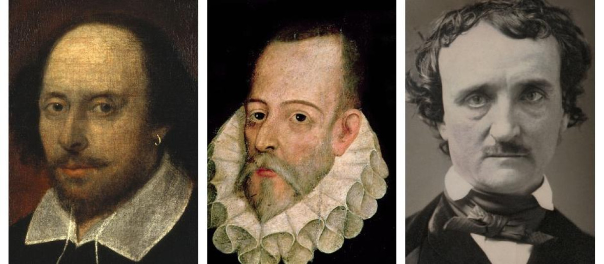 Shakespeare, Cervantes y Edgar Allan Poe