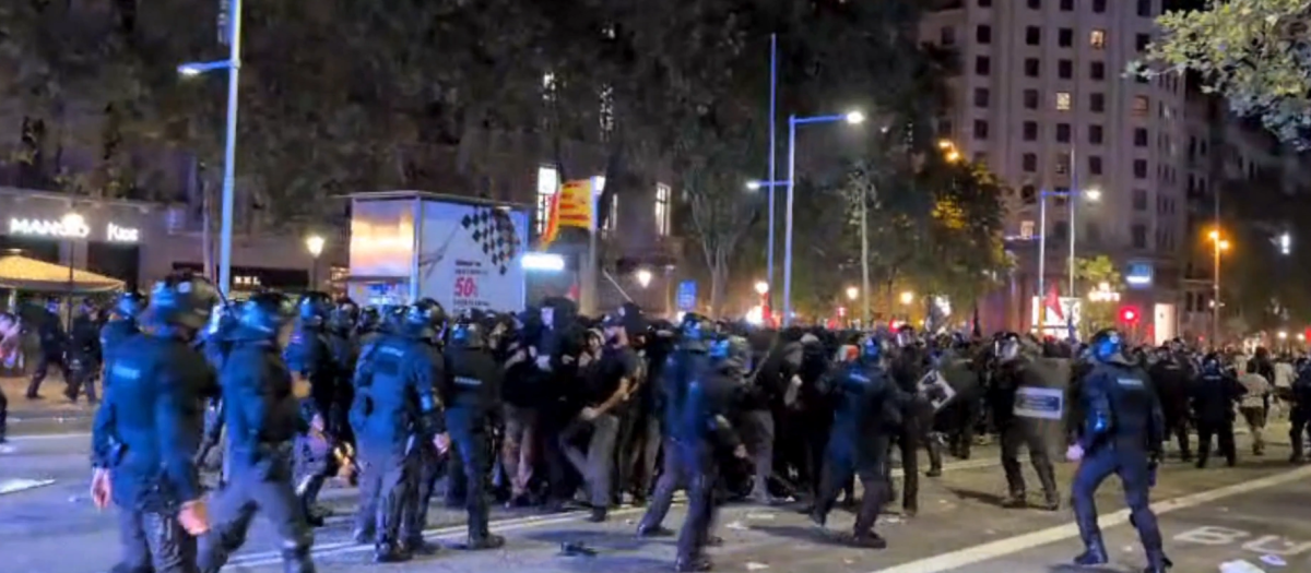 Cargas policiales en Barcelona