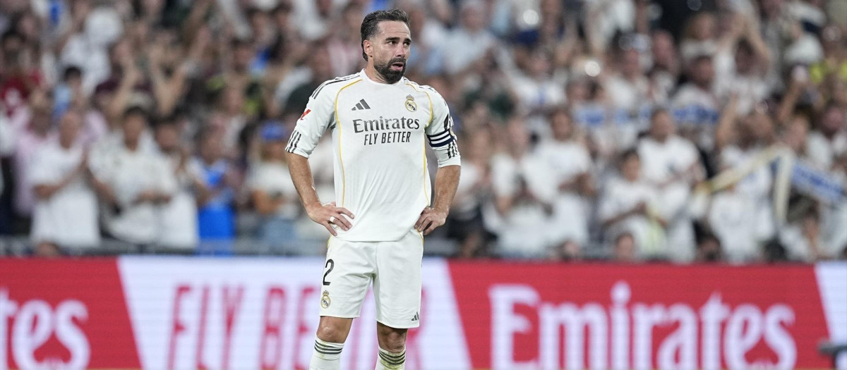 Dani Carvajal, en su último partido con el Real Madrid
