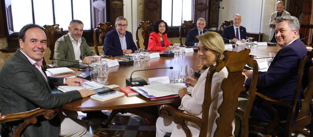 Imagen tomada este miércoles durante el Pleno extraordinario del Consell