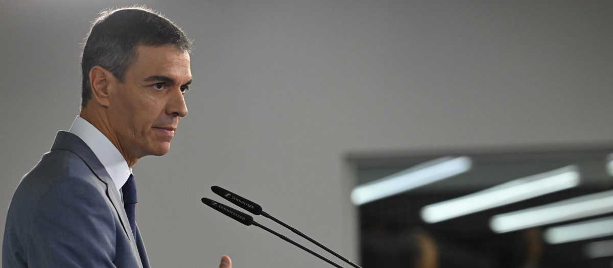 El presidente del Gobierno, durante su comparecencia del martes en la Moncloa