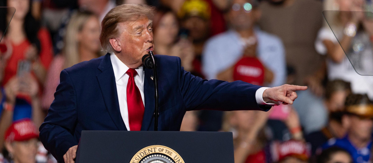 Donald Trump en un acto en San Antonio, Texas