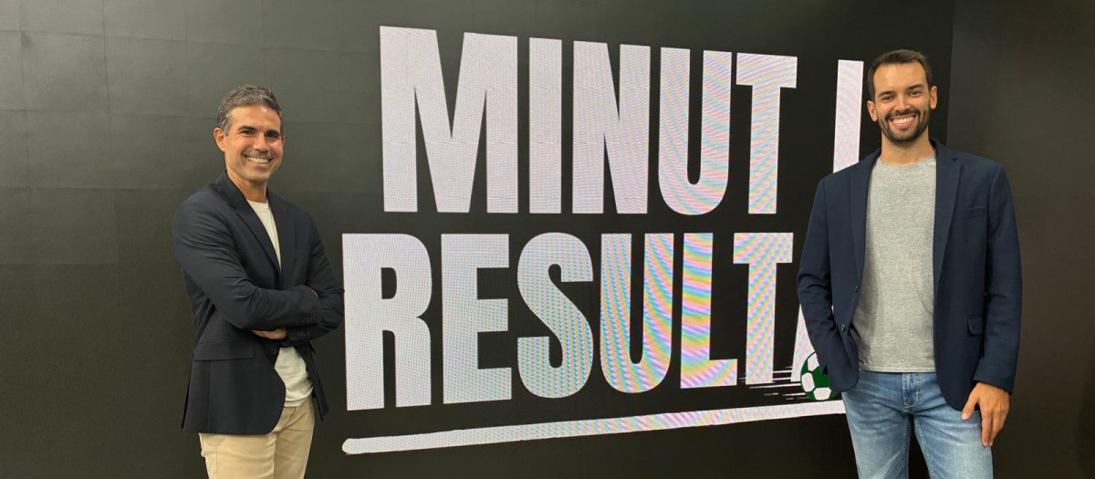 Sergi Escrivà y Josevi Sánchez, presentadores de 'Minut i resultat'