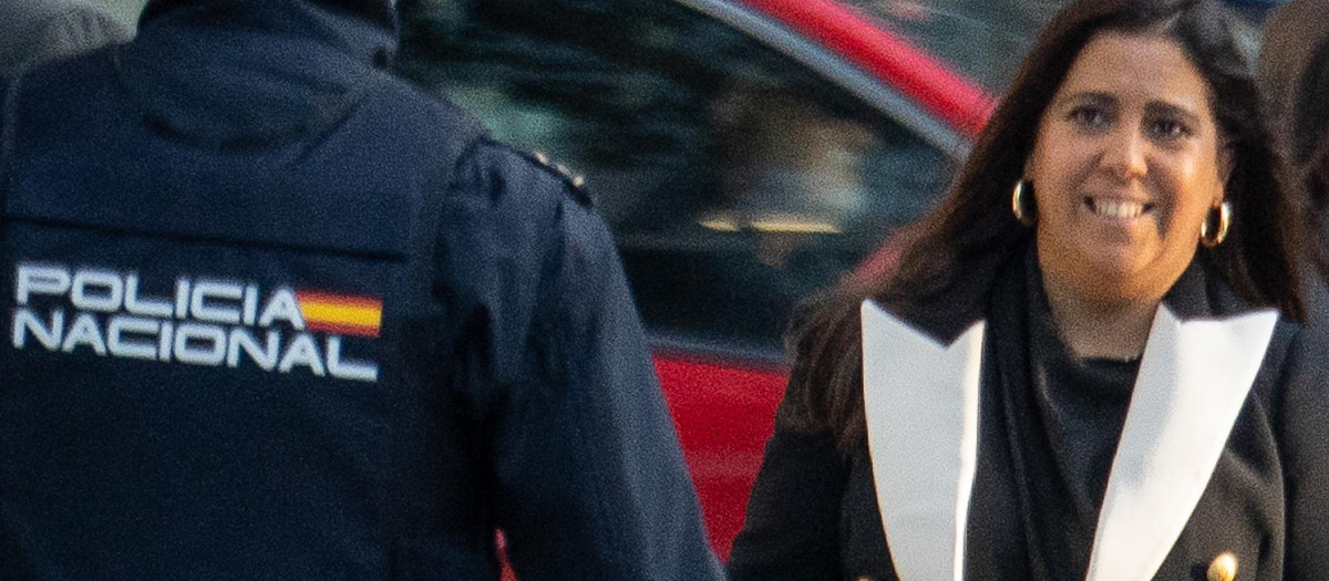 La magistrada Beatriz Biedma en la Audiencia Nacional