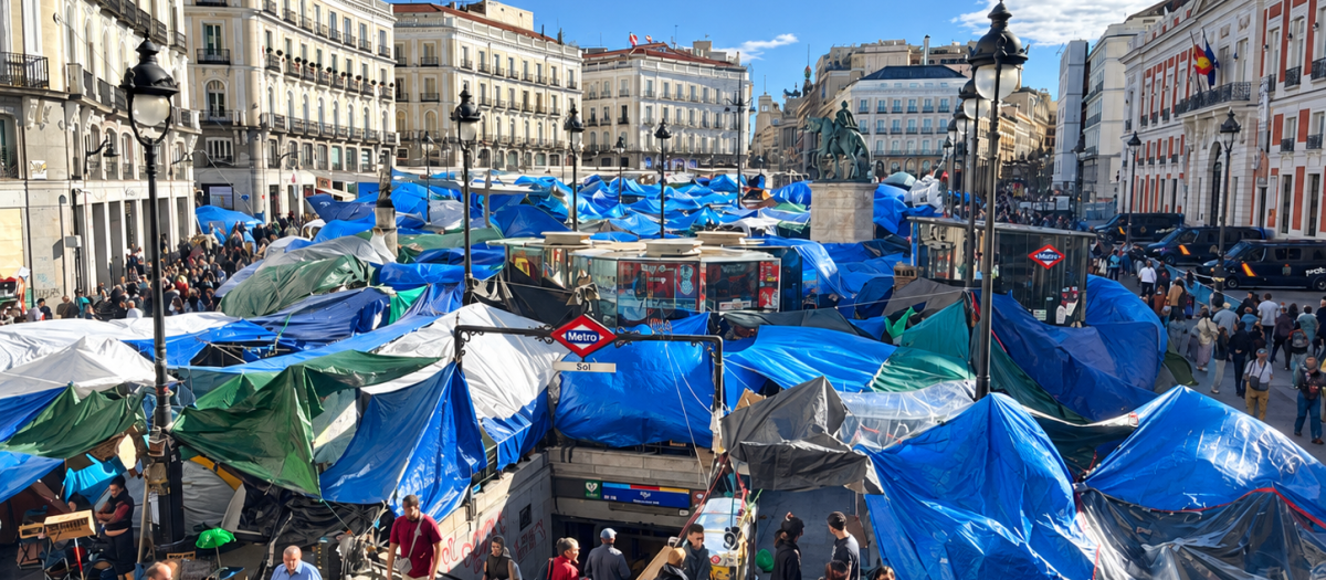 Acampada en la Puerta del Sol