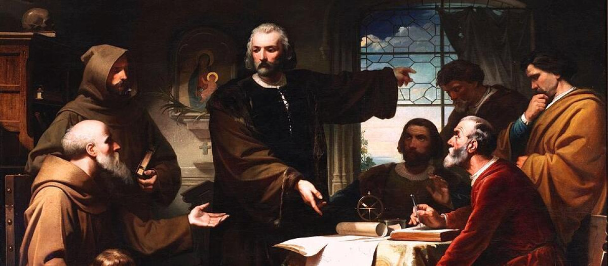 Cristóbal Colón en el convento de la Rábida de Eduardo Cano
