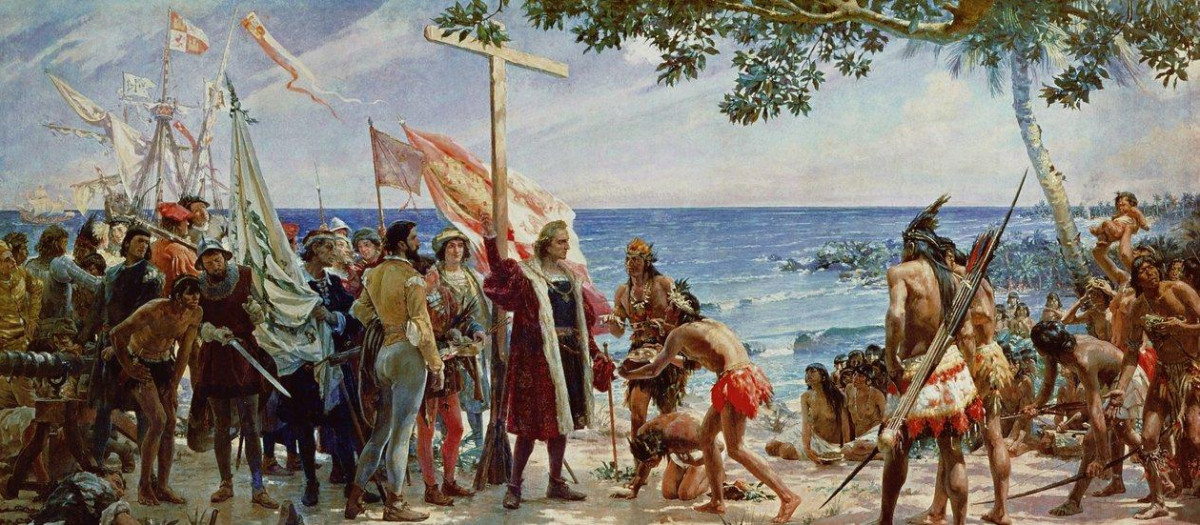 "Primer homenaje a Colón", de Garnelo