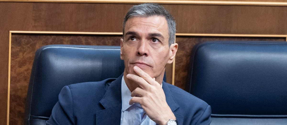 El presidente del Gobierno, Pedro Sánchez, en el Congreso de los Diputados.