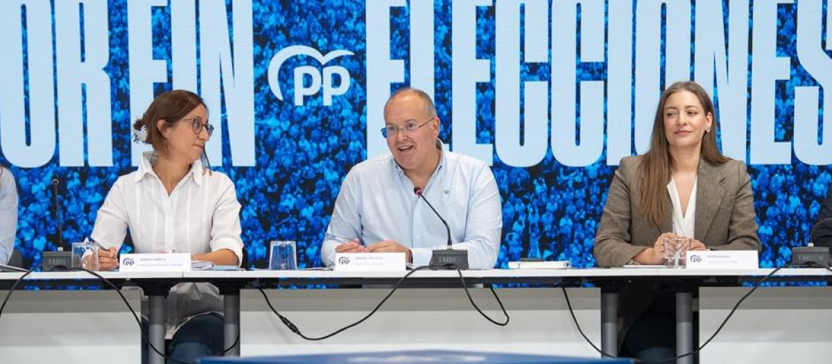 El secretario general del PP, Miguel Tellado, este viernes en Génova