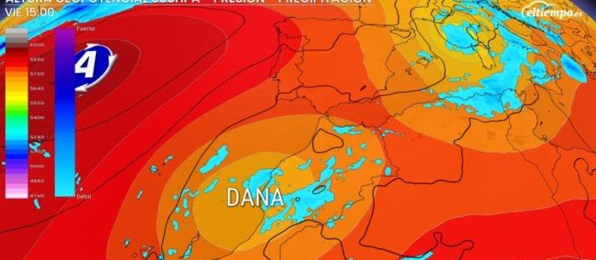 Dana situada al norte de Canarias
