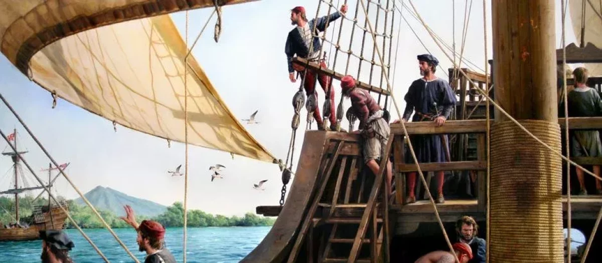 'Fuimos los primeros'. Obra de Augusto Ferrer-Dalmau