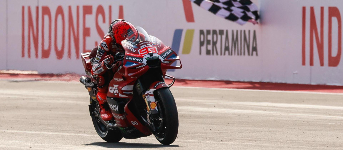 Marc Márquez, en la sprint del Gran Premio de Indonesia
