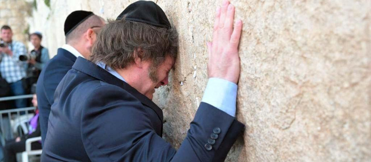 Javier Milei, durante su visita a Jerusalén.