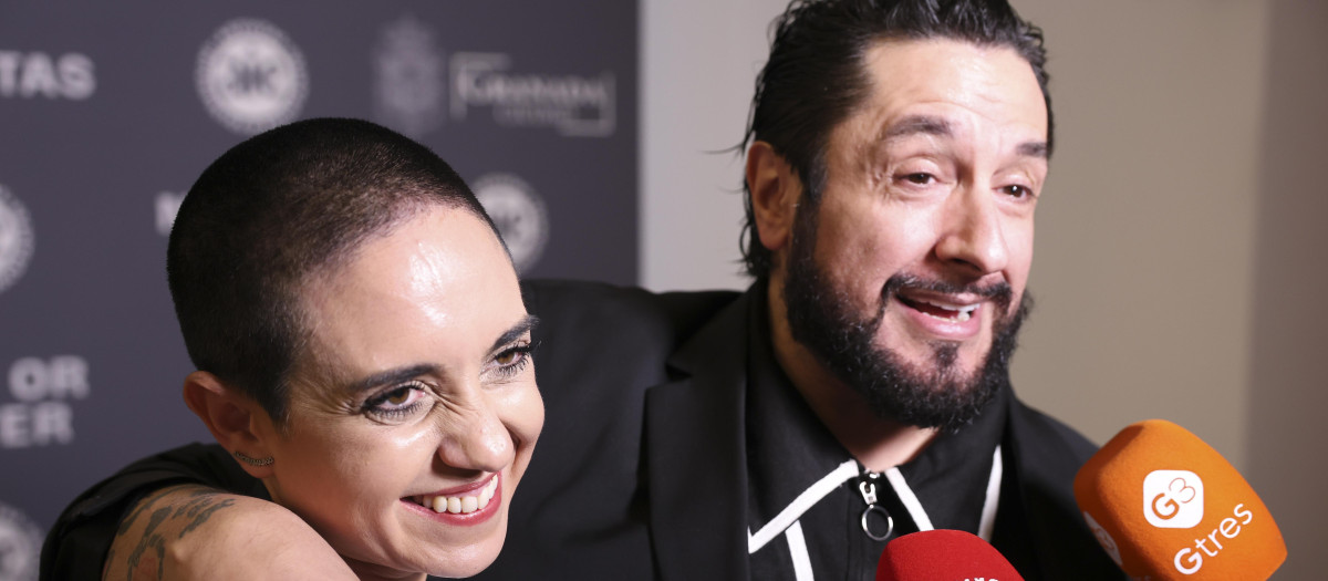 Luciana Bongianino and Rafael Amargo at photocall for book premiere Now or Never in Madrid on Wednesday, 08 April 2026.