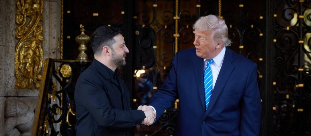 Volodimir Zelenski junto a Donald Trump, durante una reunión del pasado mes de diciembre