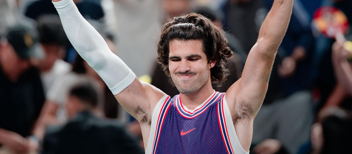 Carlos Alcaraz tras ganar en segunda ronda del Masters 1000 de Shanghái