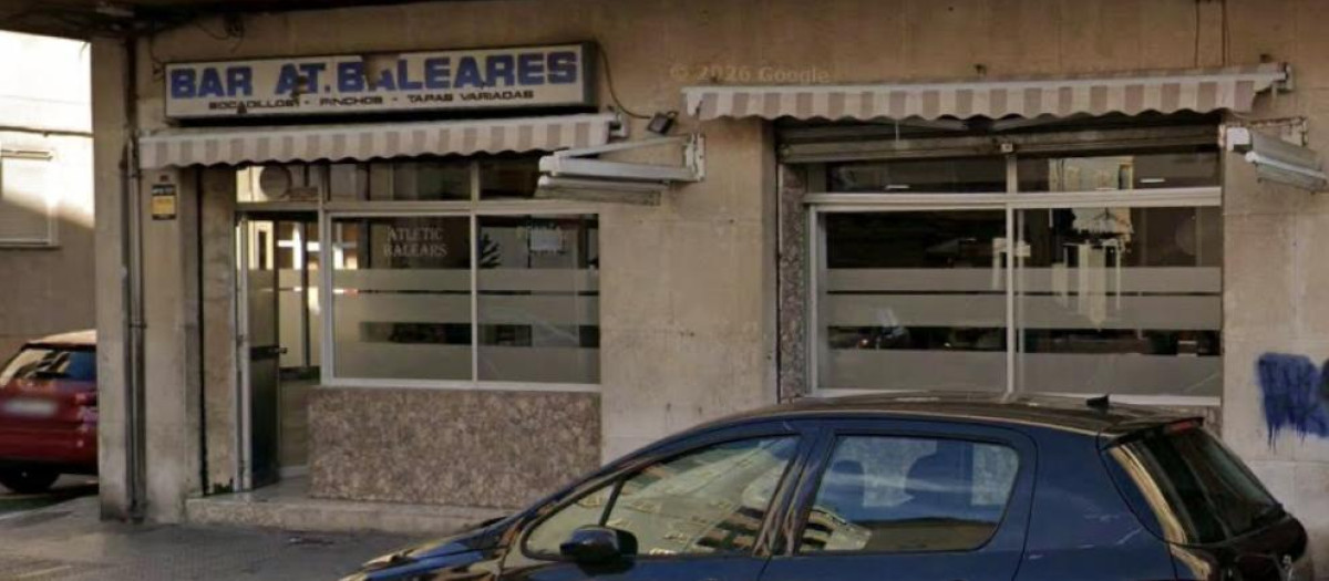 Fachada del bar atacado por los ultras en Palma.