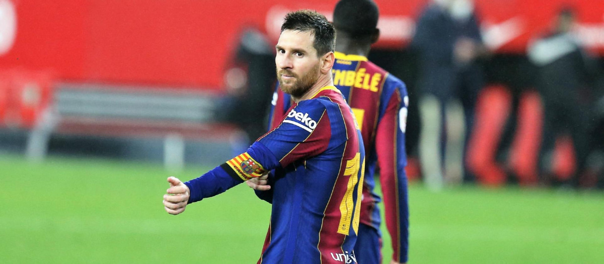 Leo Messi, en un partido con el FC Barcelona