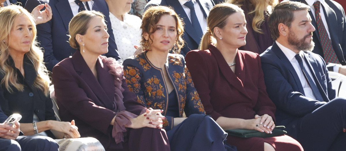 Isabel Díaz Ayuso durante el desfile militar del 12 de Octubre