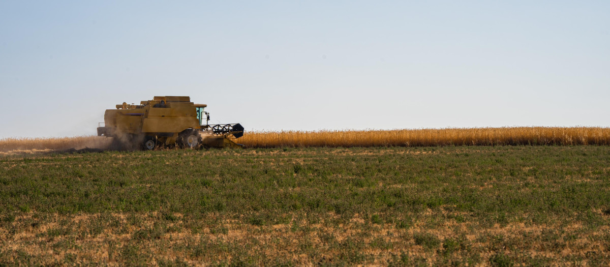 Imagen de recurso de una máquina trabajando en el campo