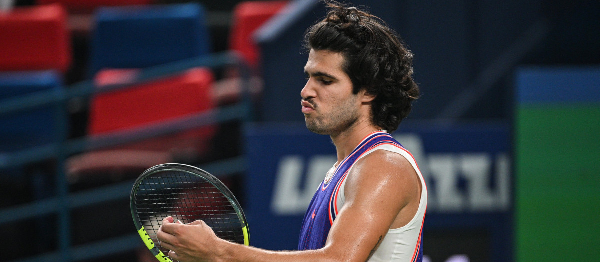 Carlos Alcaraz, en la tercera ronda del Masters 1000 de Shanghái