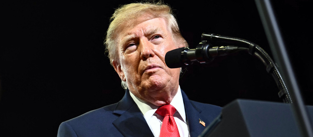 Donald Trump, presidente de los Estados Unidos, en un acto de campaña en Ohio, EE.UU.