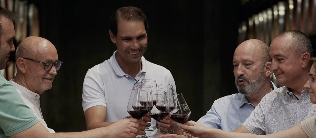 Rafa Nadal en la bodega Familia Gil de Jumilla