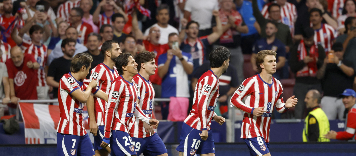El Atlético de Madrid derrotó al Manchester United en el Metropolitano