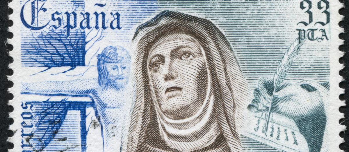 Sello del centenario de Santa Teresa, de 1932