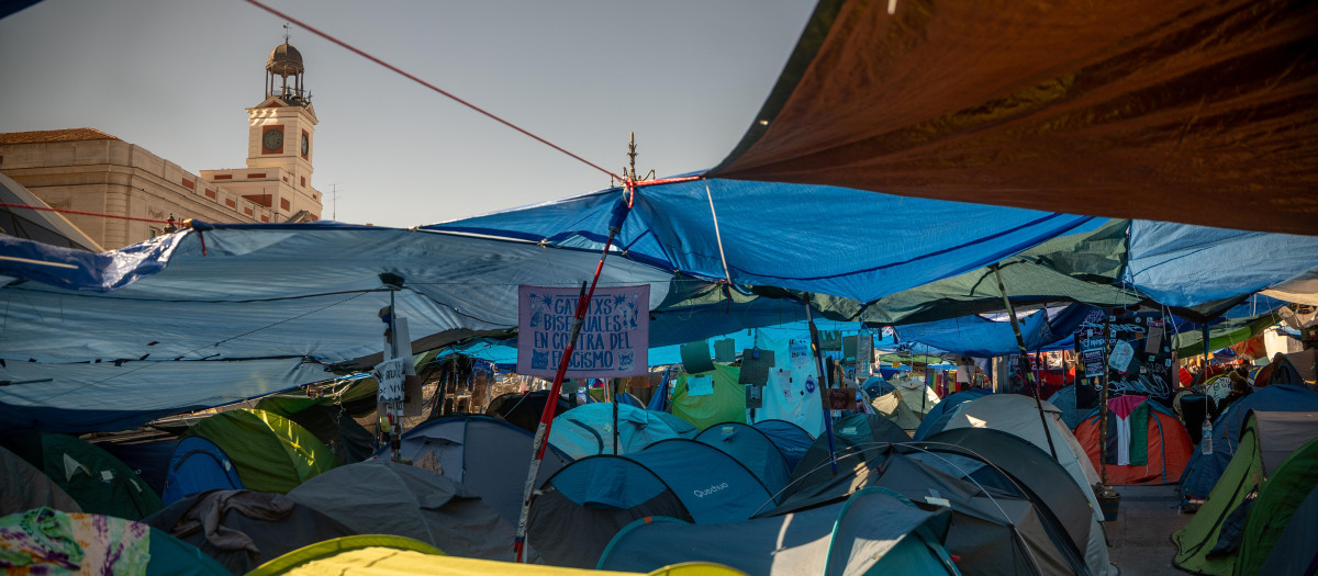 Acampada en la Puerta del Sol
