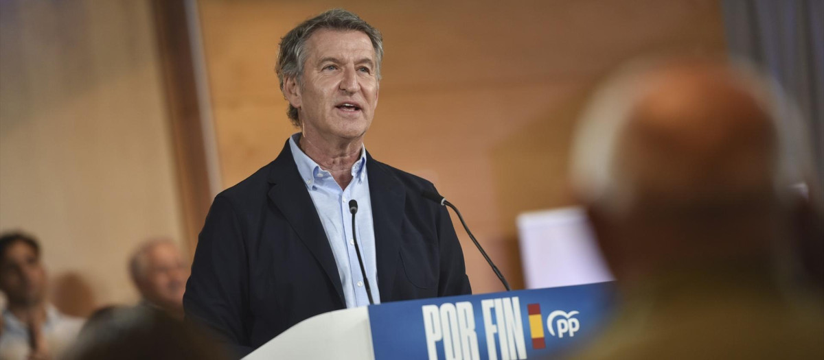 El presidente del Partido Popular, Alberto Núñez Feijóo