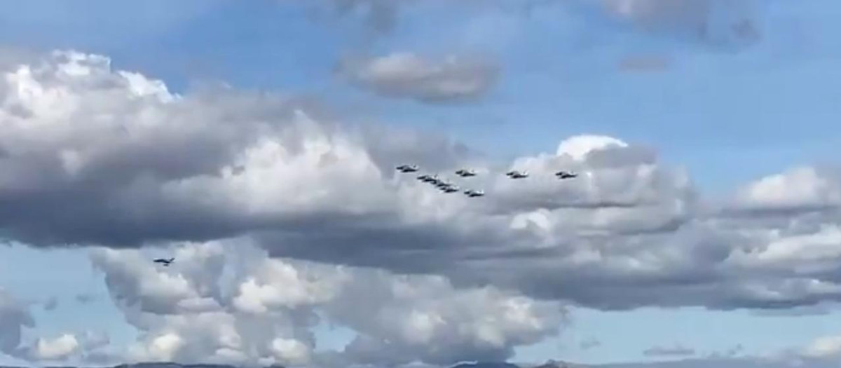 La escuadrilla acrobática oficial de la Real Fuerza Aérea Saudí en Mallorca