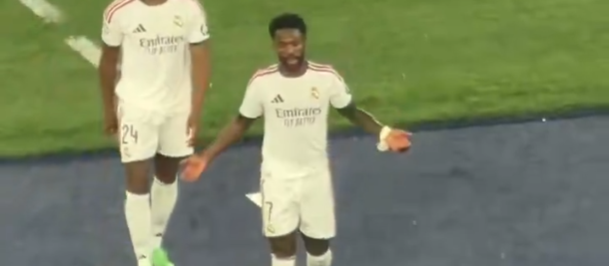 Vinicius tras ser sustituido