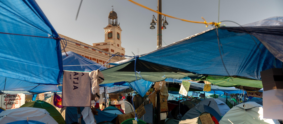 Acampada en la Puerta del Sol