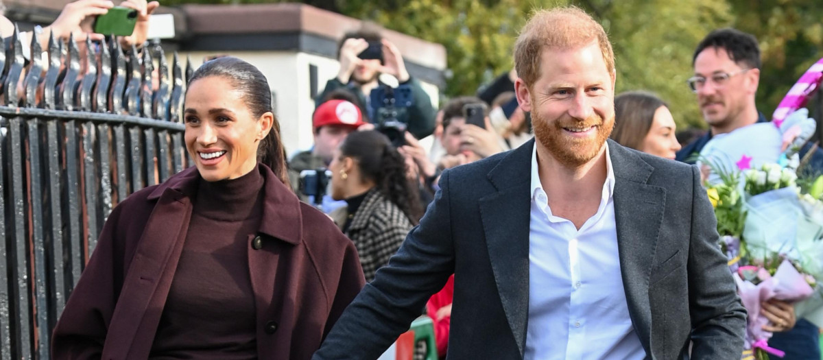 El Príncipe Harry y Meghan Markle en Nottingham