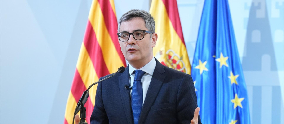 El ministro de la Presidencia, Justicia y Relaciones con las Cortes, Félix Bolaños