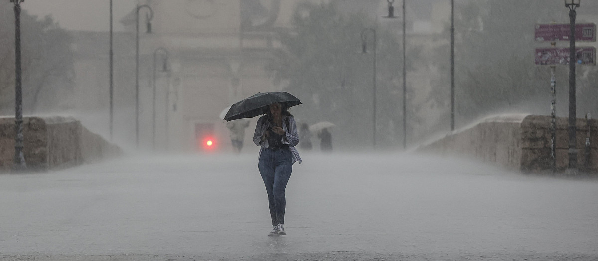 Imagen de los efectos de las lluvias sobre la ciudad de Valencia